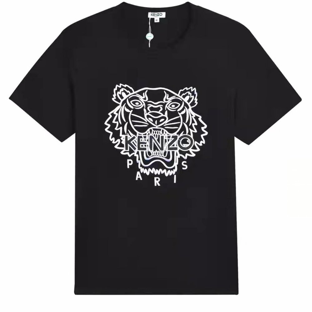 Kenzo tiger head embroidery short sleeve